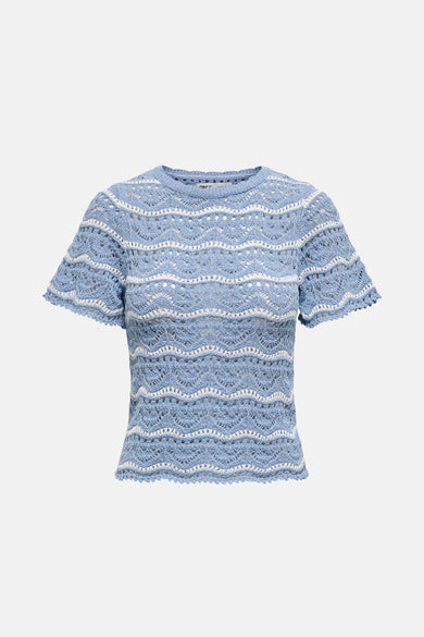 ONLANNASOFIA LIFE SS STRIPE O-NECK KNT