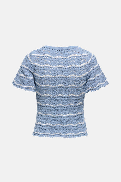 ONLANNASOFIA LIFE SS STRIPE O-NECK KNT