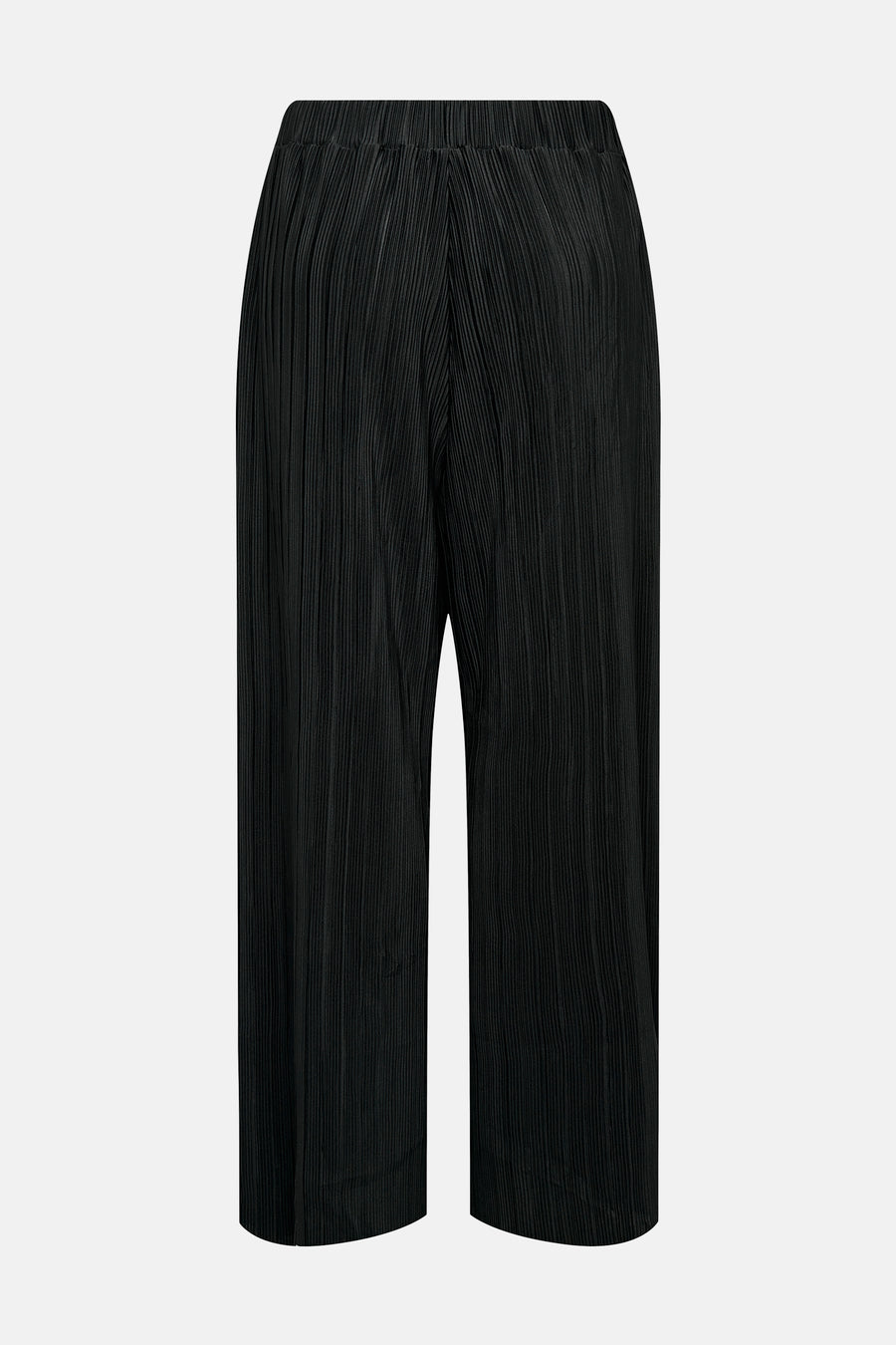 Zwarte geplooide broek van ONLY, met elastische tailleband en een relaxte pasvorm.