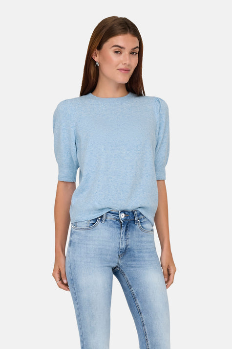Pull à col rond - Bleu clair