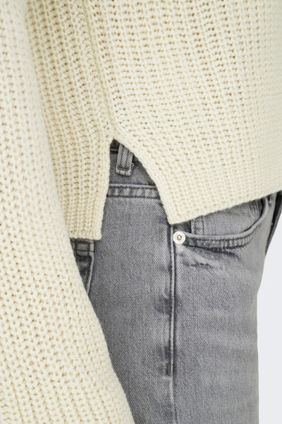 Pull col rond Écru - JDY