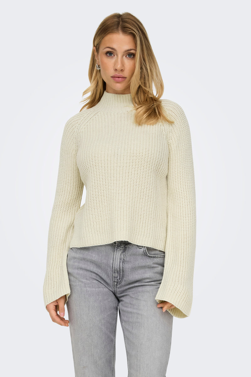 Pull col rond Écru - JDY