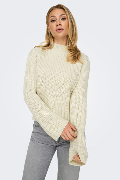 Pull col rond Écru - JDY