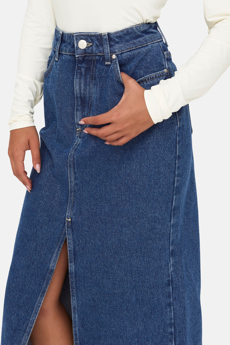 ONLBIANCA MIDI SKIRT DNM  REA NOOS