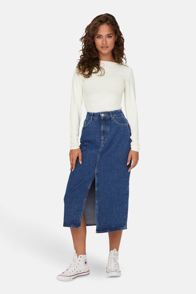 ONLBIANCA MIDI SKIRT DNM  REA NOOS