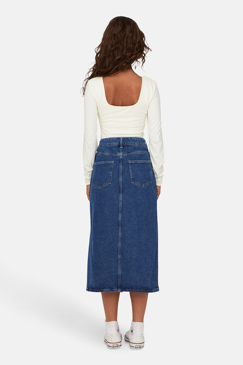 ONLBIANCA MIDI SKIRT DNM  REA NOOS