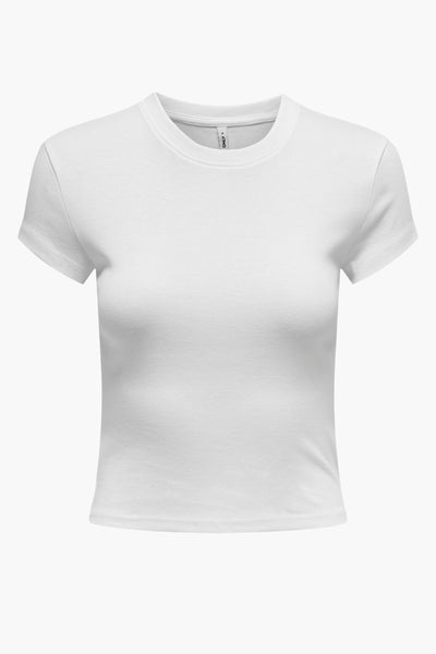 Top uni manches courtes Blanc - ONLY®