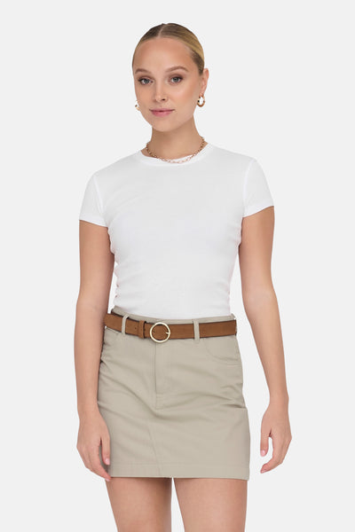 Top uni manches courtes Blanc - ONLY®