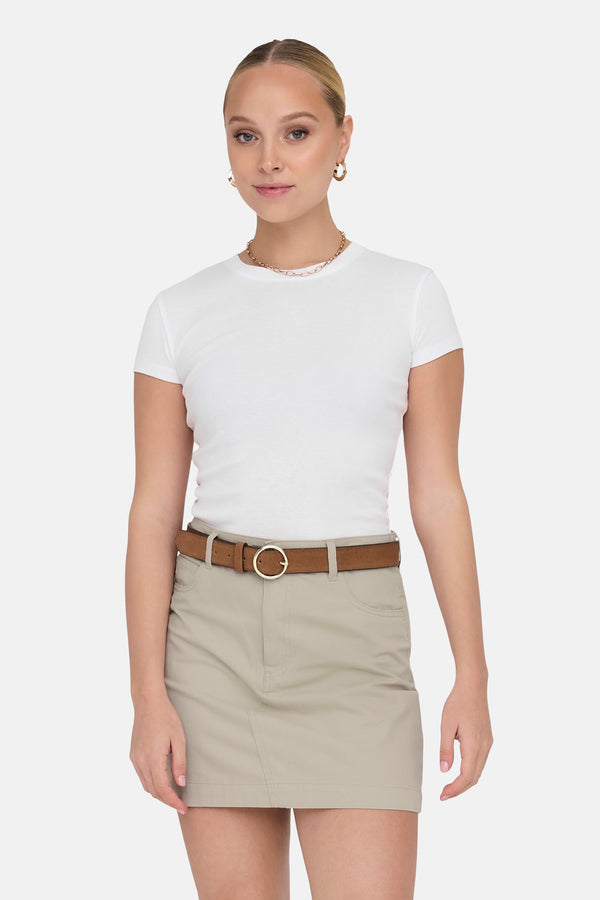Top uni manches courtes Blanc - ONLY®