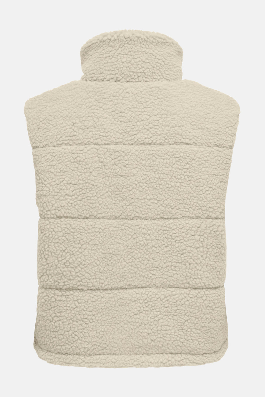 Veste sans manches écru de ONLY, en matière texturée type peau de mouton.