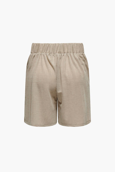 Korte beige short van JDY met elastische tailleband, achterzijde.