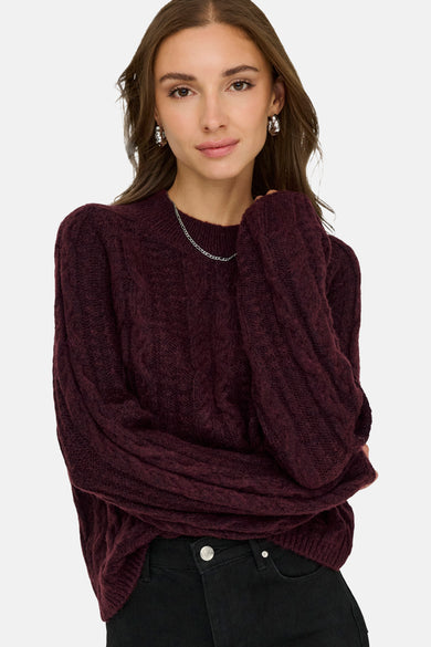 Pull met rolkraag - rood