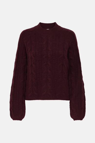Pull met rolkraag - rood