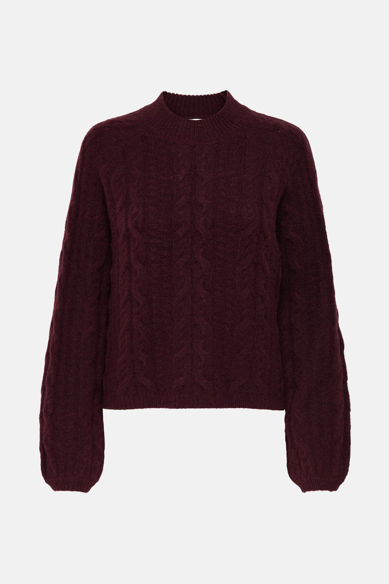 Pull met rolkraag - rood