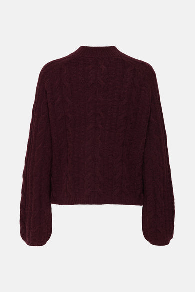 Pull met rolkraag - rood