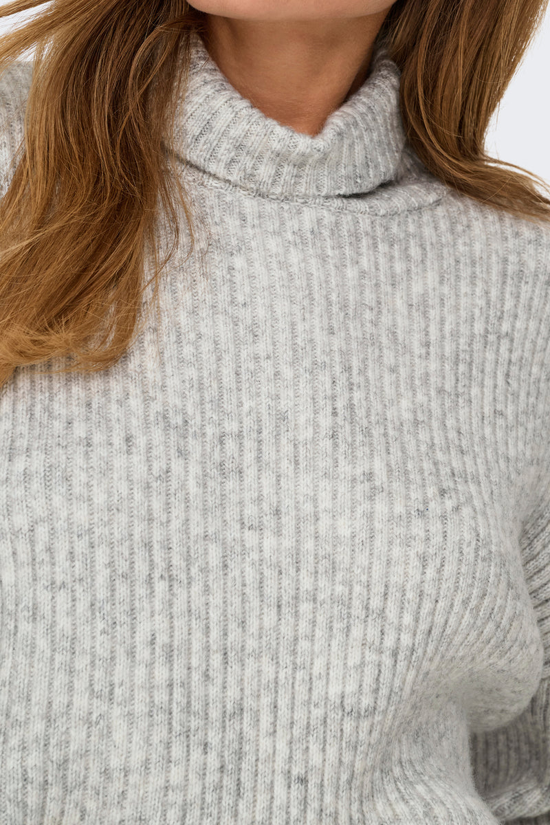 Pull met rolkraag - grijs