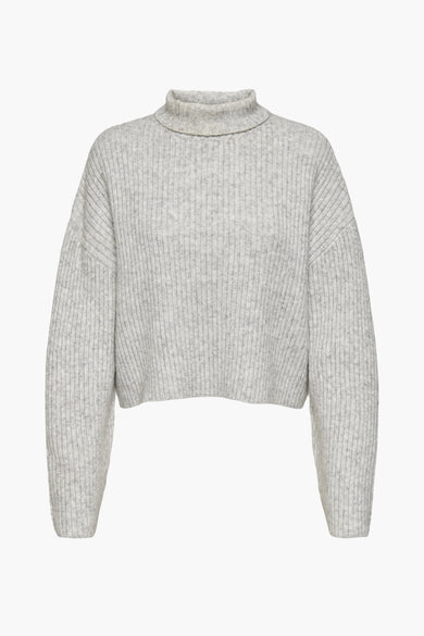 Pull met rolkraag - grijs