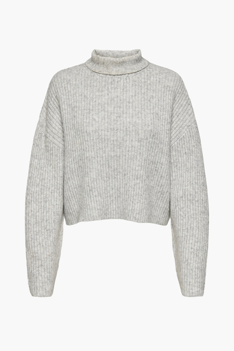 Pull met rolkraag - grijs