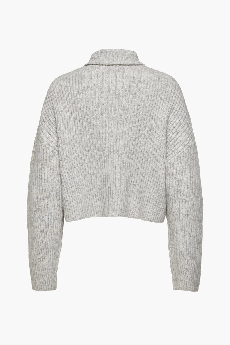 Pull met rolkraag - grijs