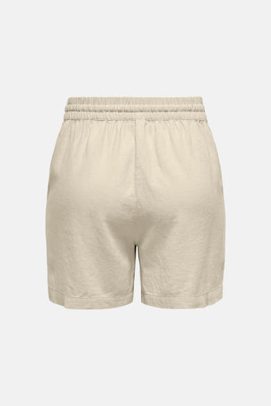 Korte beige short van JDY, met een elastische tailleband en een lichte textuur.
