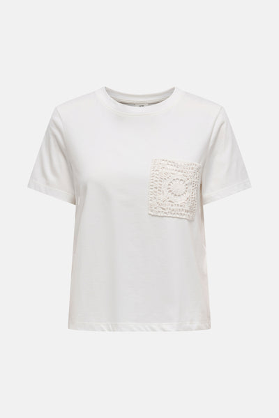 Top uni manches courtes Blanc - JDY