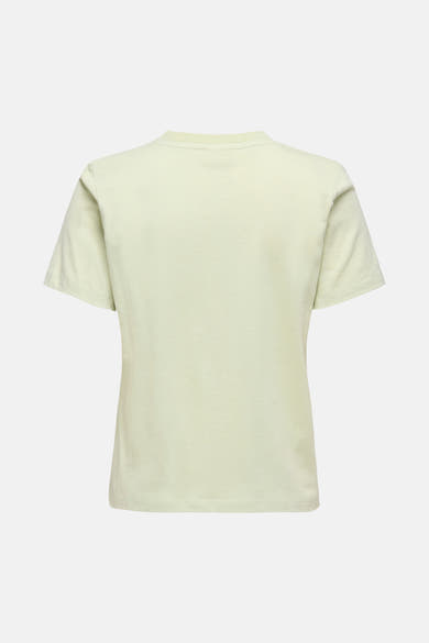 T-shirt vert de JDY, vue arrière sur fond uni blanc.