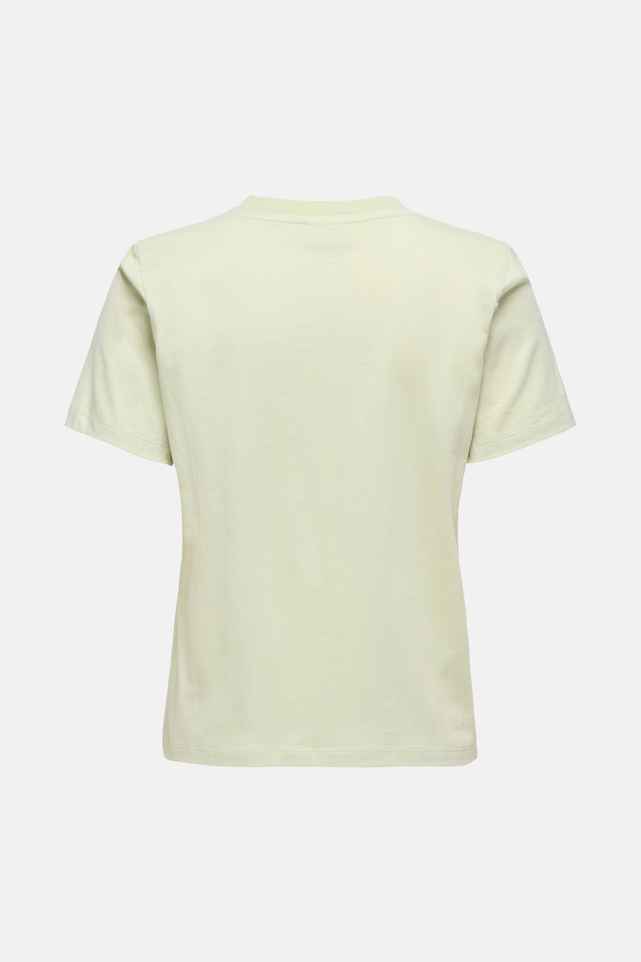 T-shirt vert de JDY, vue arrière sur fond uni blanc.