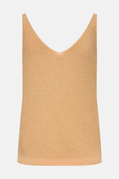 Top à fines bretelles orange de ONLY, en maille texturée.
