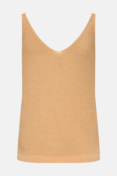 Top à fines bretelles orange de ONLY, en maille texturée.
