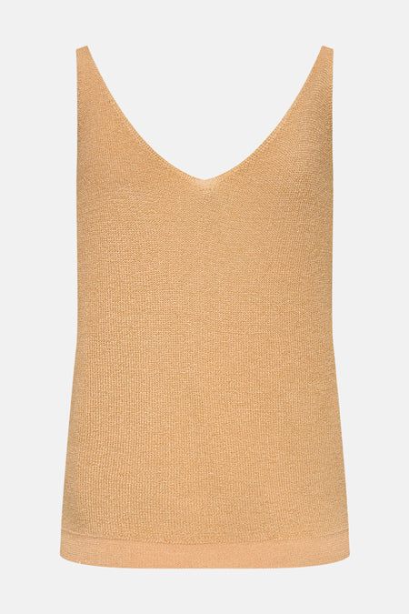 Top à fines bretelles orange de ONLY, en maille texturée.
