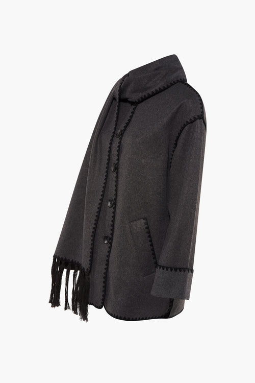 ONLELBA LIFE SCALLOP EDGE SCARF COAT OTW