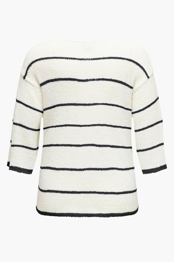 Pull col V Écru - CARMAKOMA