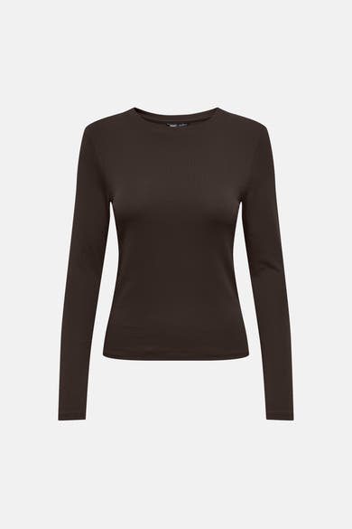 Top uni manches longues brun - ONLY®