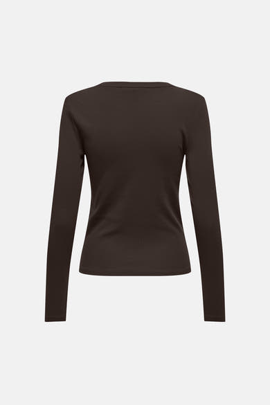 Top uni manches longues brun - ONLY®