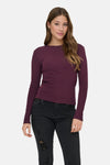 Top uni manches longues mauve - ONLY®