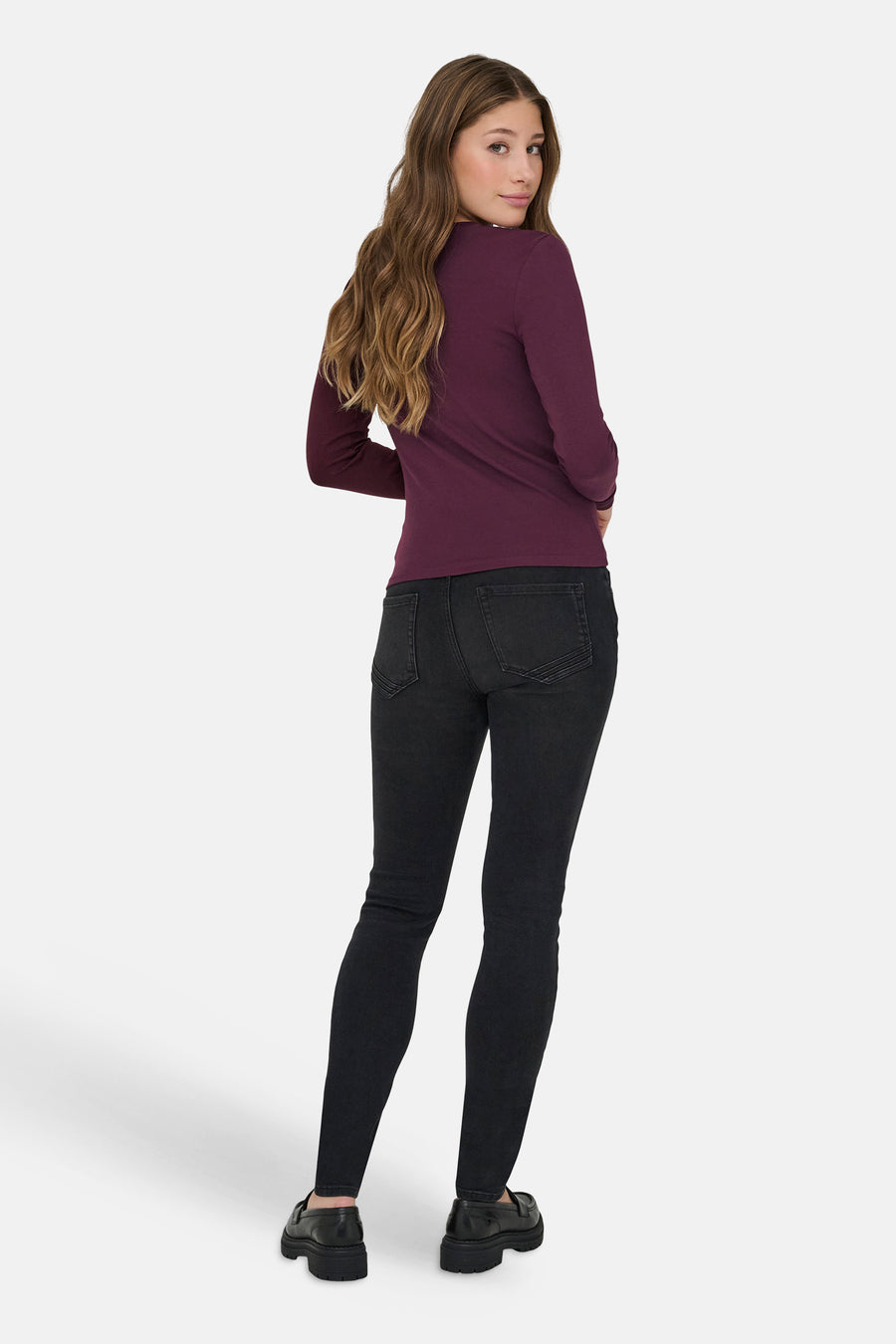 Top uni manches longues mauve - ONLY®