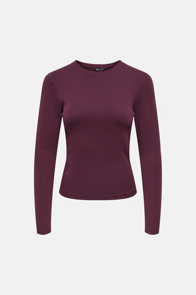 Top uni manches longues mauve - ONLY®
