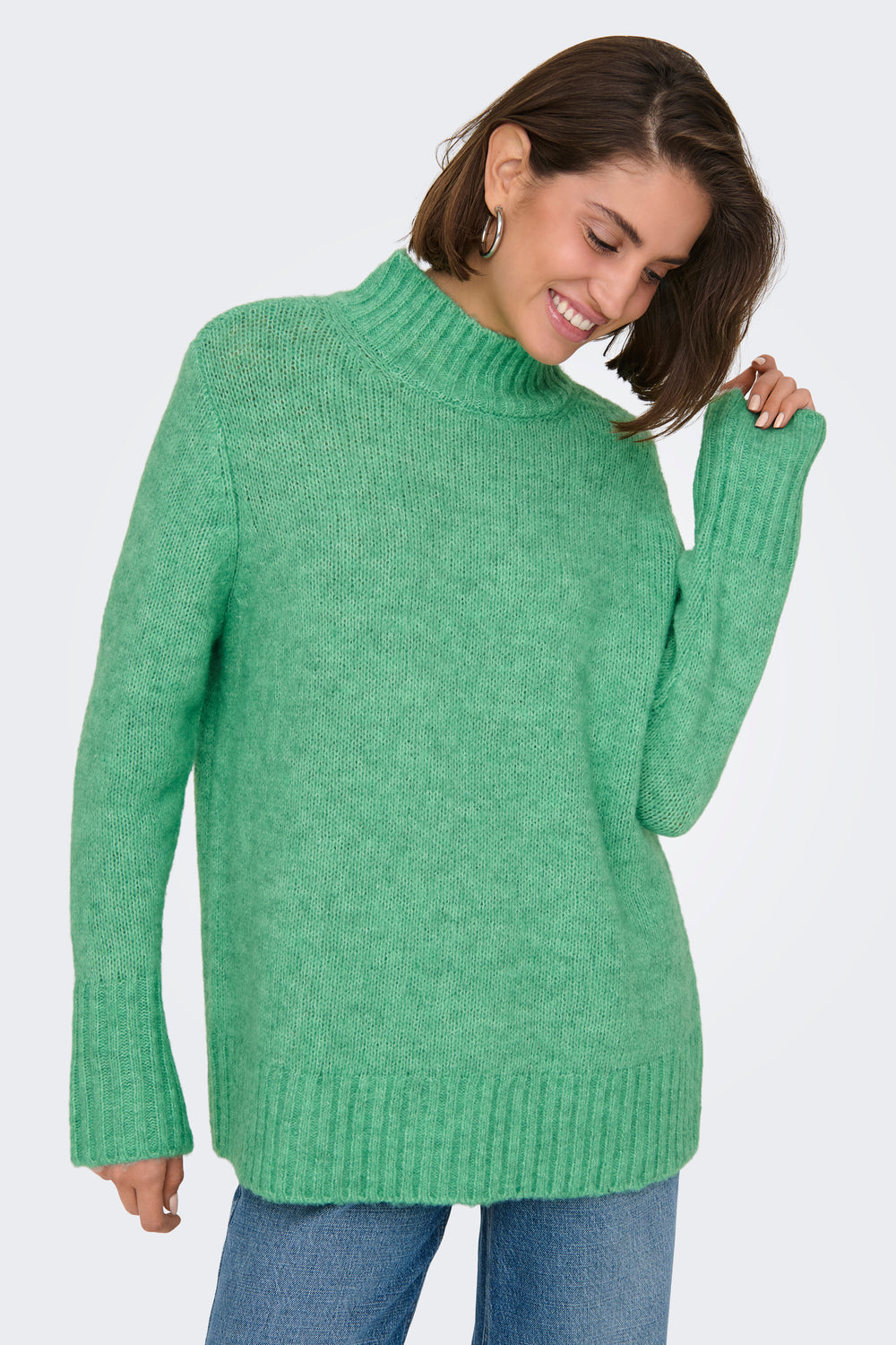Pull col montant Vert - ONLY®
