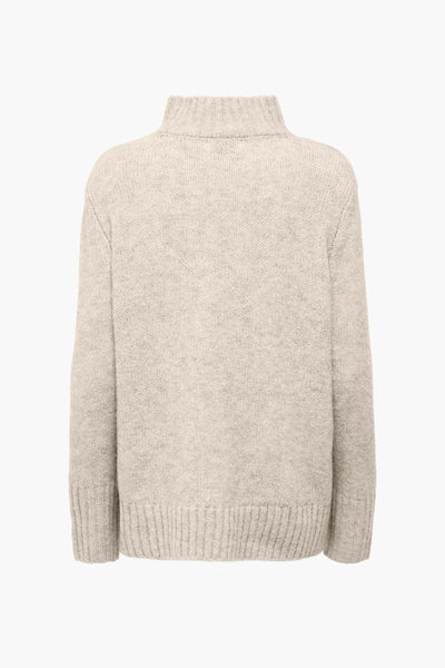 Pull col montant Beige - ONLY®