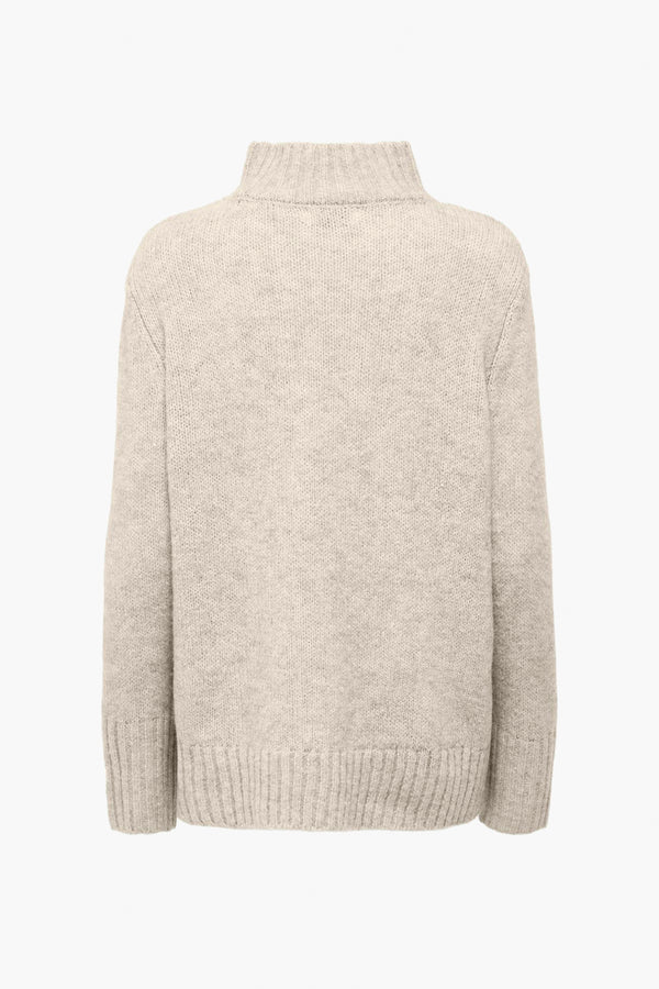Pull col montant Beige - ONLY®