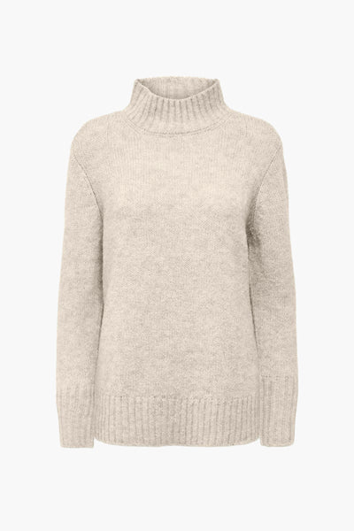 Pull col montant Beige - ONLY®