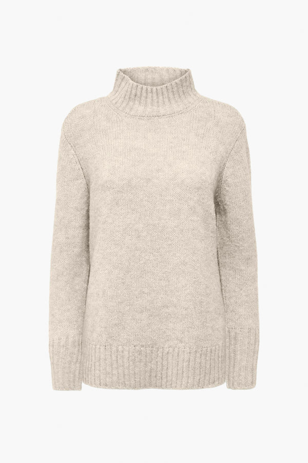 Pull col montant Beige - ONLY®