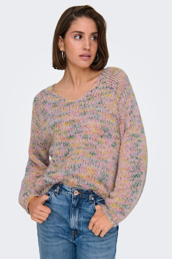 Pull col V Rose - ONLY®