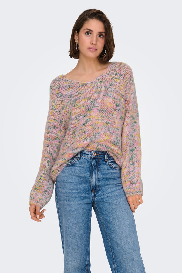 Pull col V Rose - ONLY®