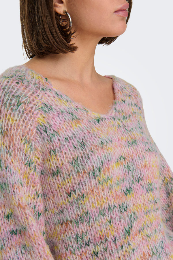 Pull col V Rose - ONLY®