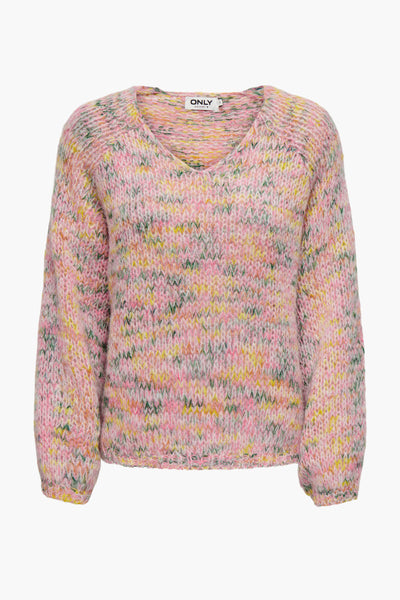 Trui met V-hals Roze - ONLY®