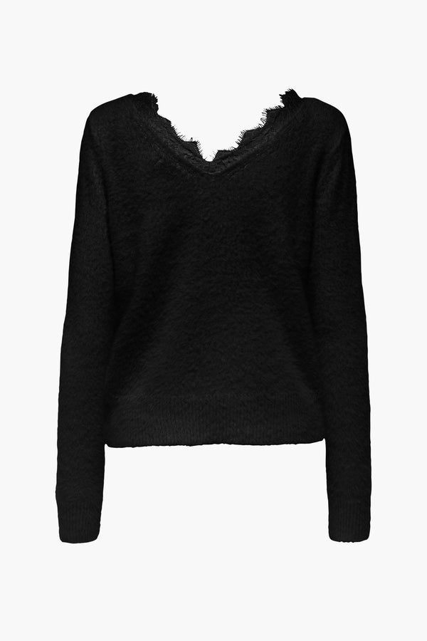 Pull col V Noir - ONLY®