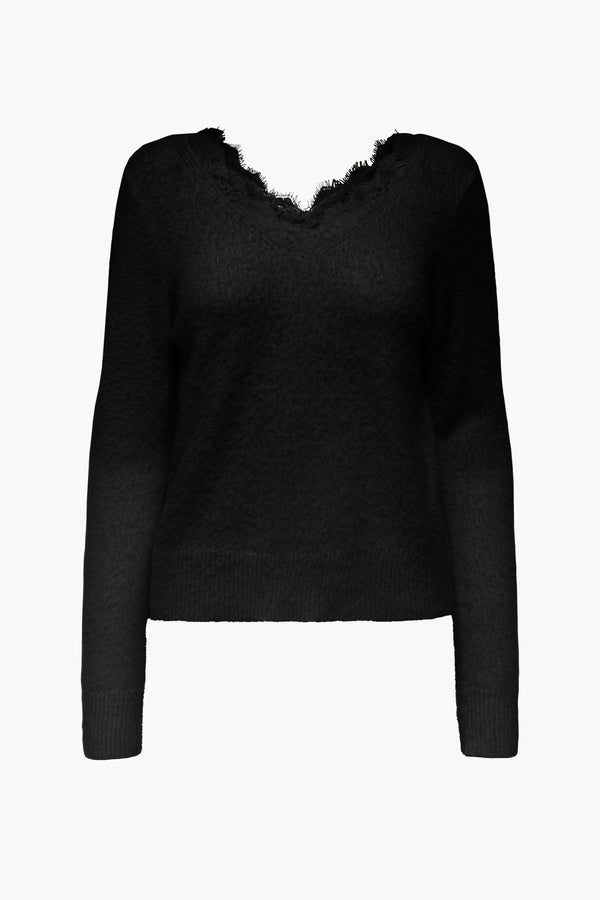 Pull col V Noir - ONLY®
