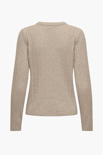 Pull col rond Beige - ONLY®