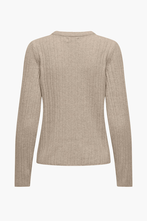 Pull col rond Beige - ONLY®